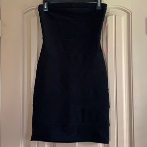 Strapless black dress!